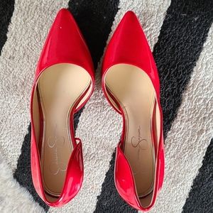 Jessica Simpson Shiny Red Pumps